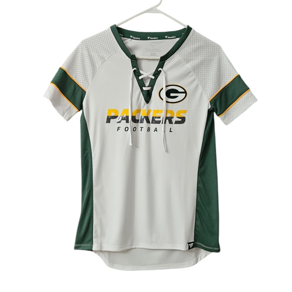 Fanatics Green Bay Packers Women's Jersey Top NWT NEW Size S White NFL